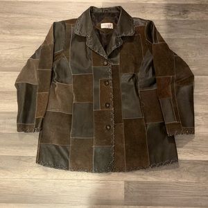 Vintage Suede and Leather Patchwork Jacket